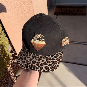 Pink Dolphin Strap Back Hat Leopard Print